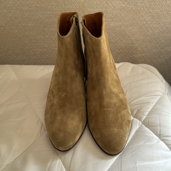 Isabel Marant sage moss colored suede ankle western boots size 40 / 9 new no box - Picture 3 of 10